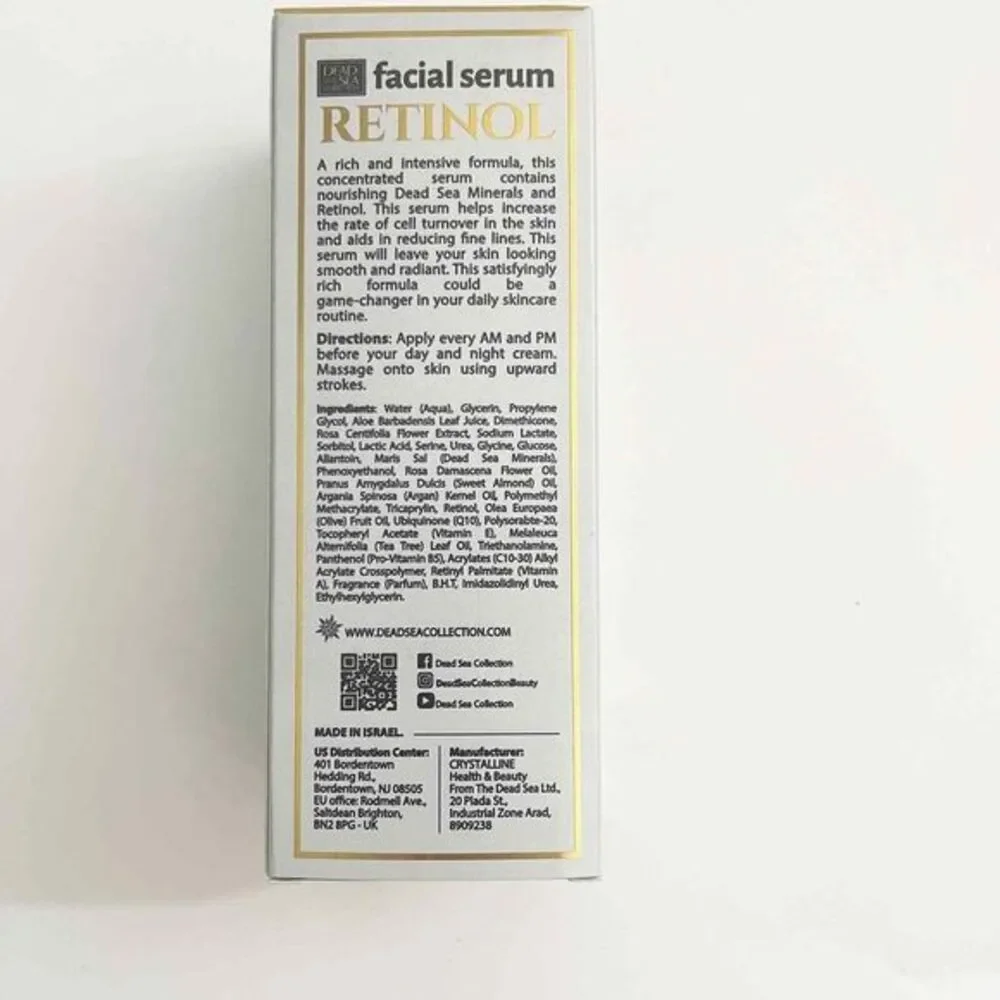 Dead Sea Collection Retinol Anti-Aging Facial Serum 1.69 fl‎ oz 50 ML